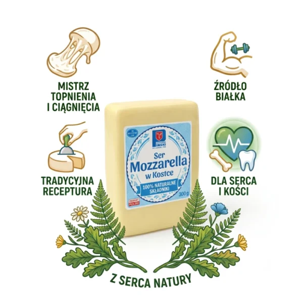 Mozarella kostka 300 g OSM Piaski