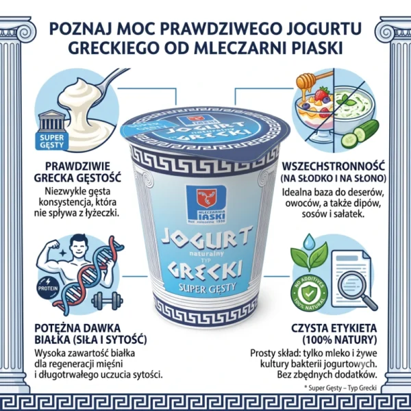 Jogurt naturalny typ grecki kubek  350 g OSM Piaski