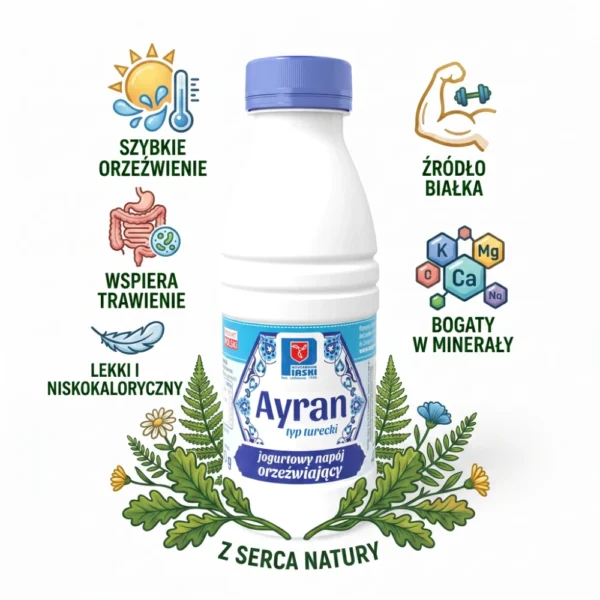 Ayran jogurtowy napój turecki butelka 400 g OSM Piaski