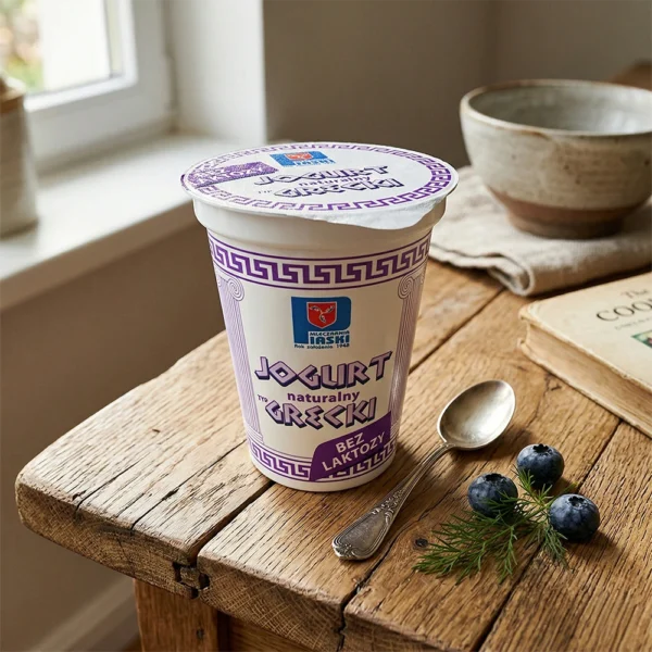 Jogurt naturalny typ Grecki BEZ LAKTOZY kubek 400 g OSM Piaski
