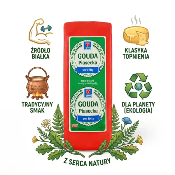 Gouda Piasecka – ser żółty 2 kg blok