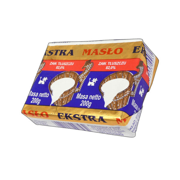 Masło EXTRA 82% tłuszczu kostka 200 g OSM Piaski