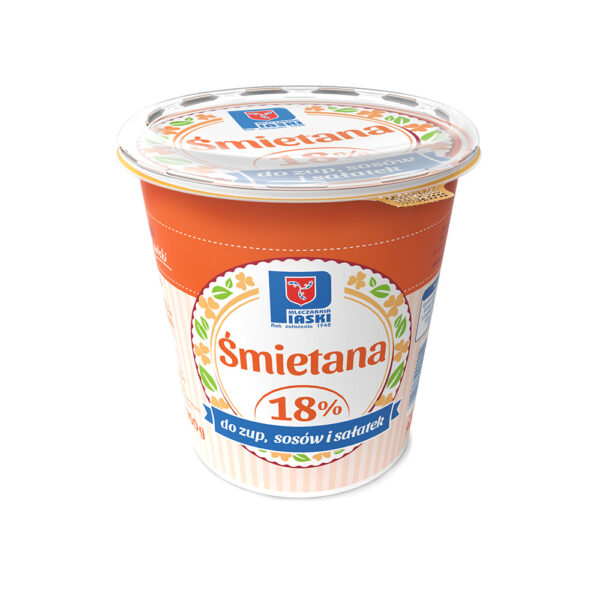 Śmietana 18% kubek 900 g OSM Piaski