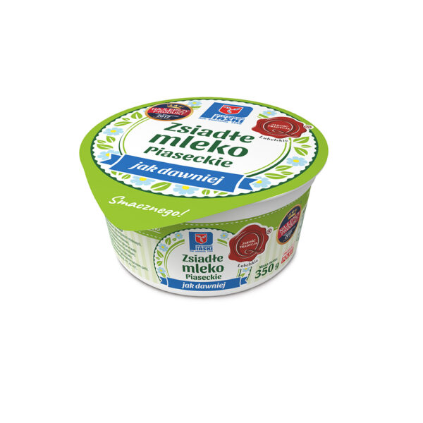 Zsiadłe mleko Piaseckie jak dawniej miska 350 g OSM Piaski