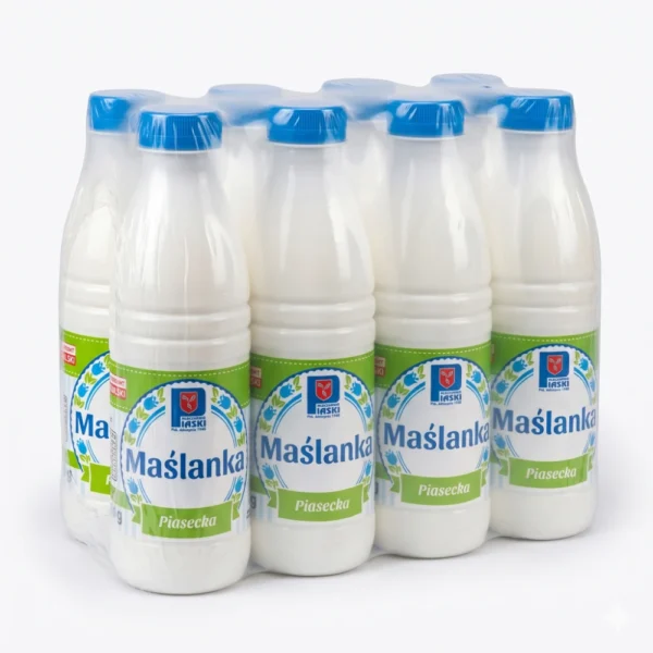 Maślanka naturalna w butelce zgrzewka 8x400 g